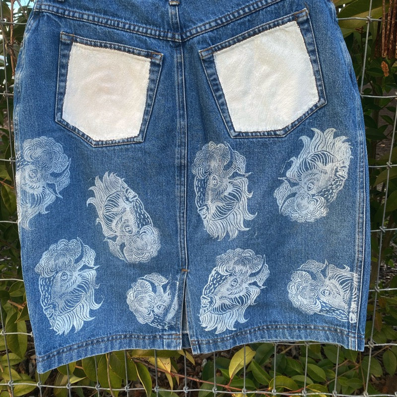 Bison Denim Skirt