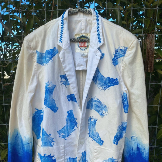 Blue Horses Cotton Blazer