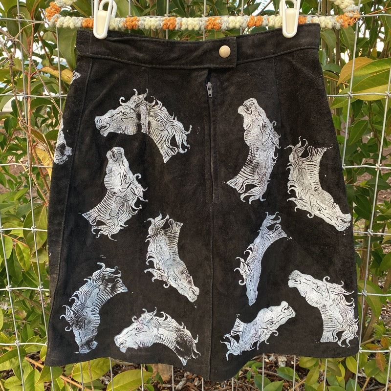 90’s Suede Horse Skirt