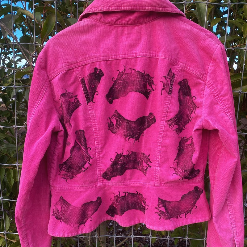 Pink Corduroy Horse Jacket