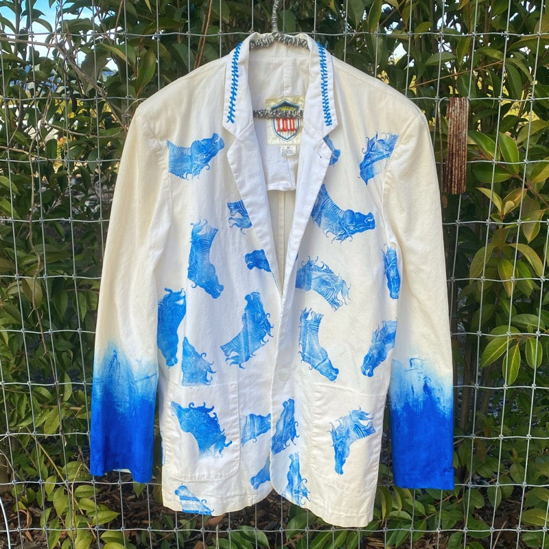 Blue Horses Cotton Blazer