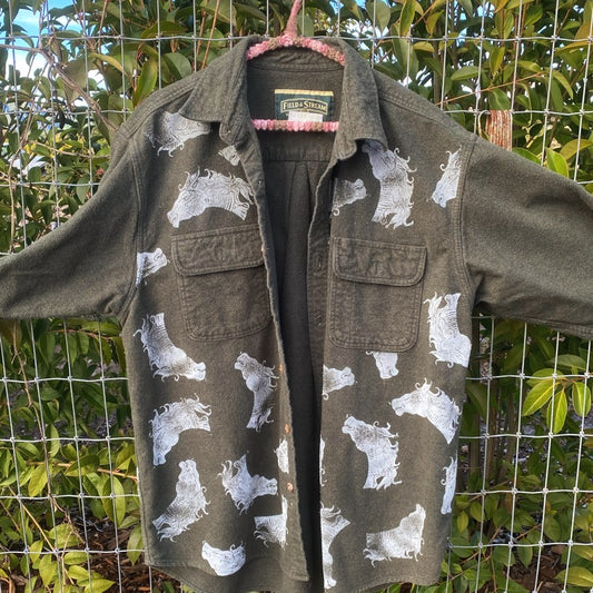 Forest Green Horse Flannel