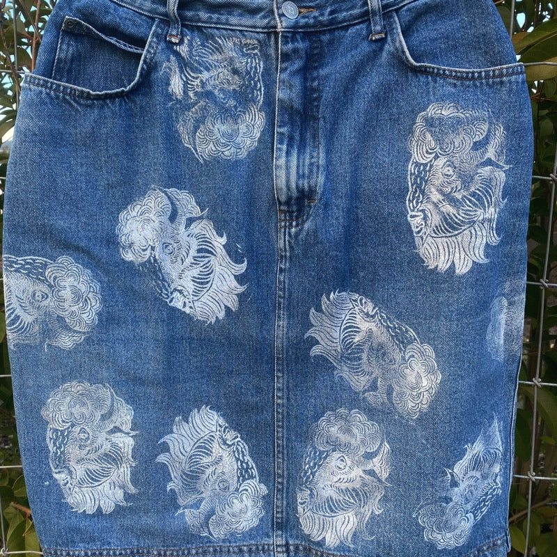 Bison Denim Skirt